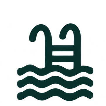Rooikat illustration over waves; dark teal icon on light background.